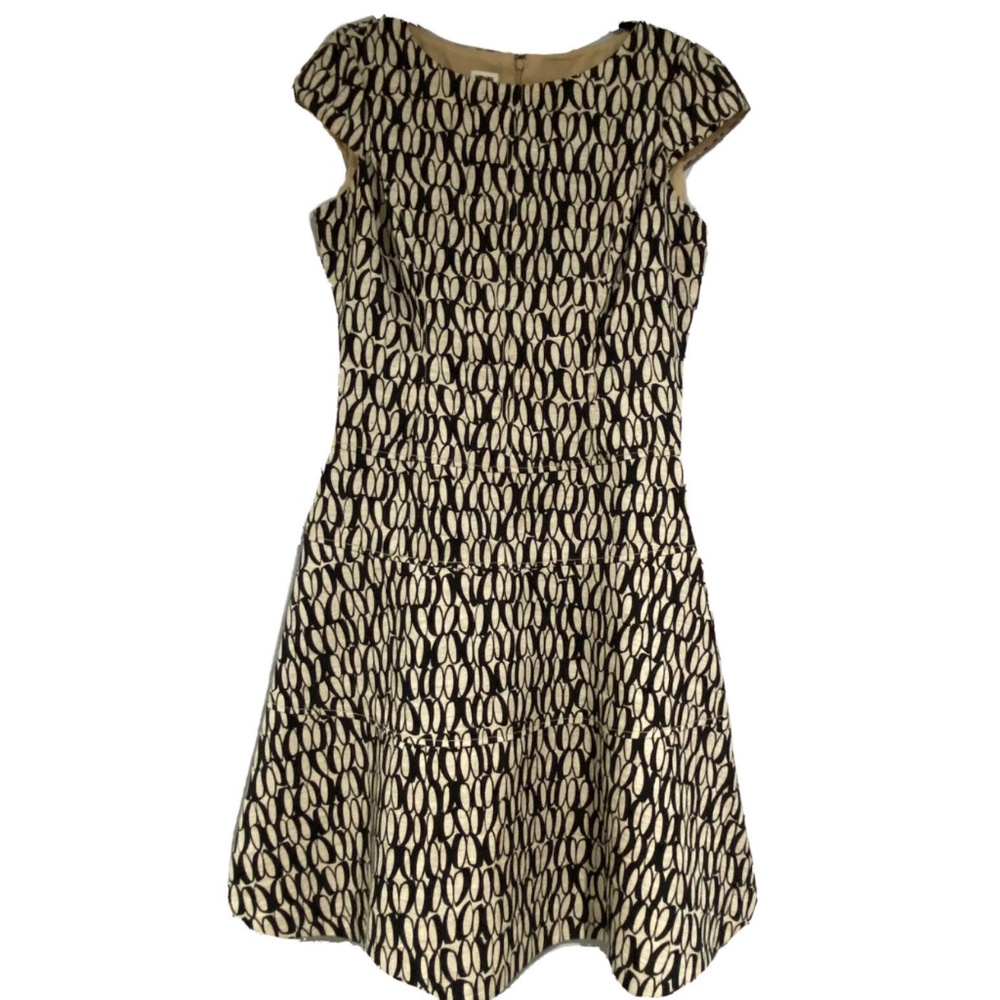 Anne Klein Black and Cream Midi Dress